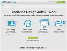 Tablet Screenshot of jobs.designcrowd.com.au