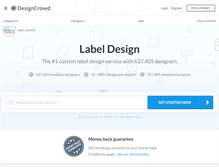Tablet Screenshot of label.designcrowd.com.au
